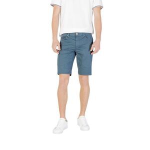 Jeckerson Cotton Casual Shorts Men Blue